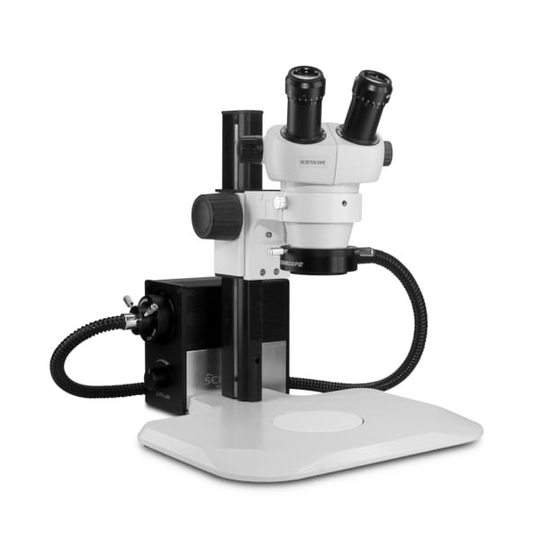 ELZ Stereo Zoom Binocular With Fiber-Optic LED On Ergo-Track Stand
